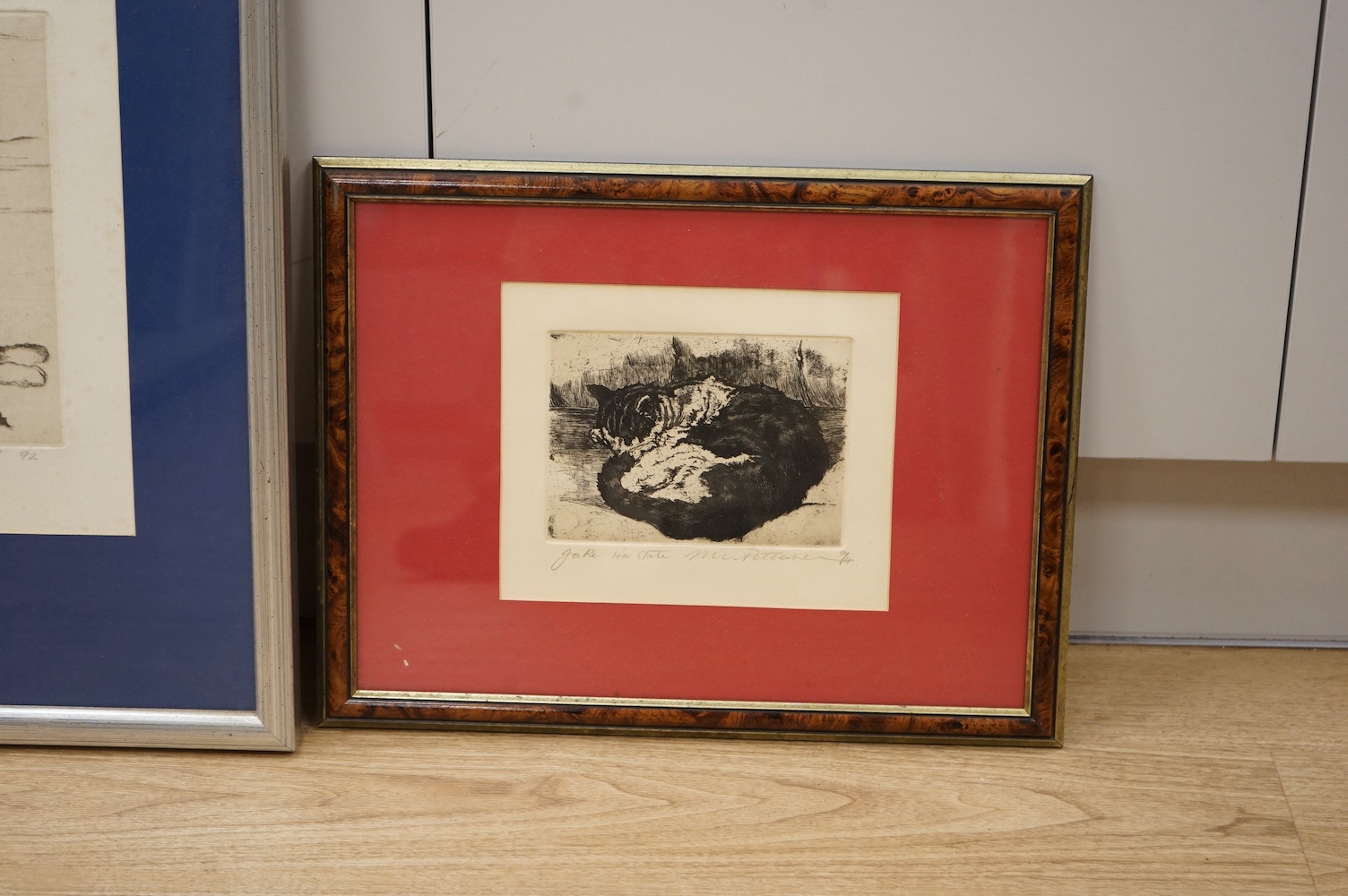 Melvyn Petterson (b.1947), two etchings comprising ‘Cat study’ and another, one artist's proof, each signed in pencil, largest 34 x 29cm. Condition - fair to good, minor discolouration